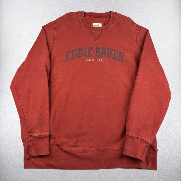 Eddie Bauer Other - Eddie Bauer Sweatshirt Mens XL Tall Red Crewneck Graphic Sport Shop Seattle USA
